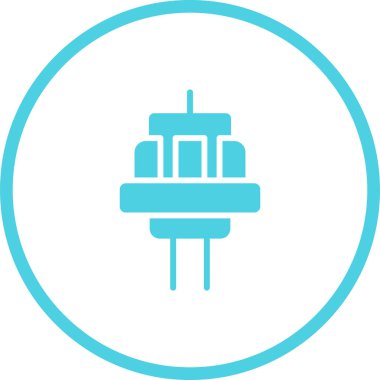 Eşsiz elektrik kablo vektör simgesi