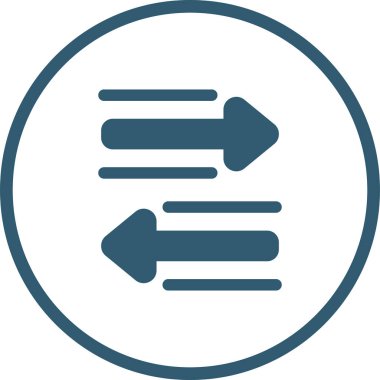 Yön okları yuvarlanmış simge