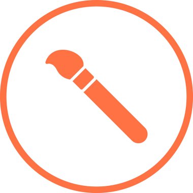 Boya fırçası web simgesi, vektör illüstrasyonu