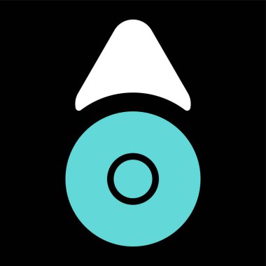 Modern b 'nin vektör illüstrasyonu simge müziğinden yoksun