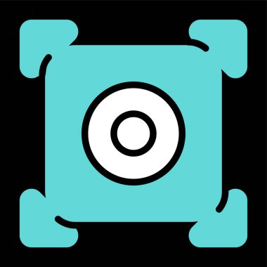 Tek izole edilmiş simge ögesinin vektör illüstrasyonu