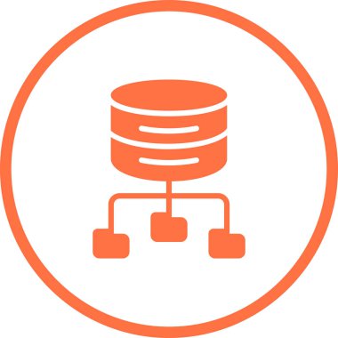 Sunucu. Web simgesi basit illüstrasyon