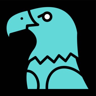 Papağan ikonu. vektör illüstrasyonu