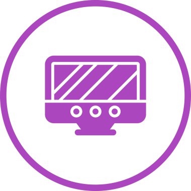 Bilgisayar monitörü simgesi. vektör illüstrasyonu