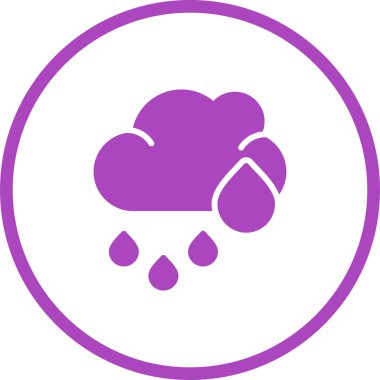 Yağmur. Web simgesi basit illüstrasyon