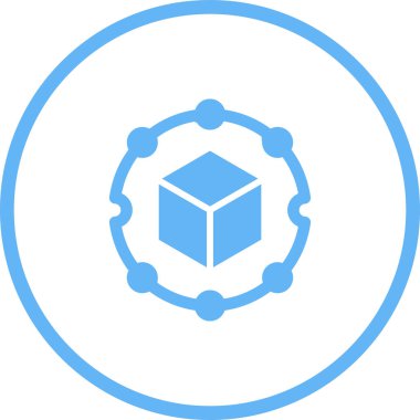 Küp. Web simgesi basit illüstrasyon