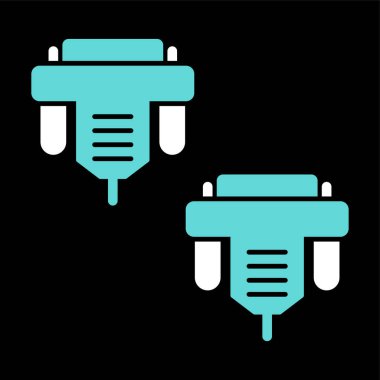 iki boyutlu simge. İki basit illüstrasyon - ağ için vektör simgeleri