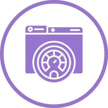 Çamaşır makinesi. Web simgesi basit illüstrasyon