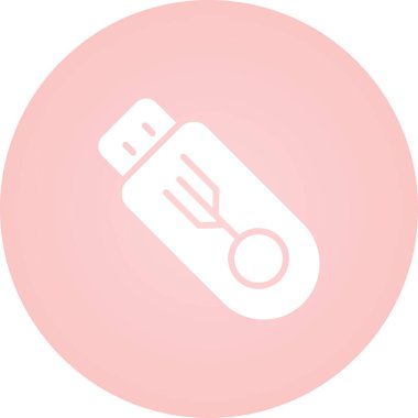 usb flash disk web simgesi vektör çizimi 