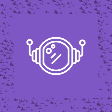 Dünya Gezegeni çizgi simgesi gri arkaplanda izole edildi. Renkli taslak konsepti. Vektör.