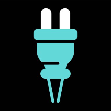 elektrik dolgu simgesi mavi arkaplanda izole edildi