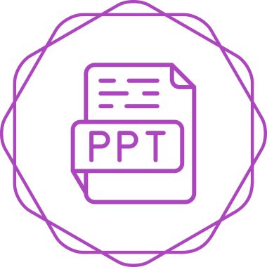 PPT dosya biçimi vektör illüstrasyonu