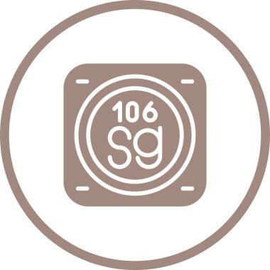 Kimyasal Element Web simgesi vektör çizimi