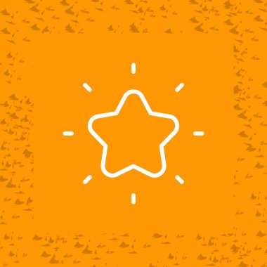 Yıldız simgesi. Düz tasarım stili.