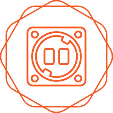 soket ağ simgesi vektör illüstrasyonu