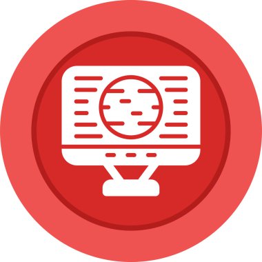 Bilgisayar monitörü. Basit resimleme