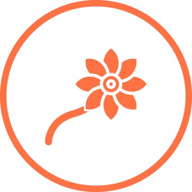 beautiful flower vector line icon