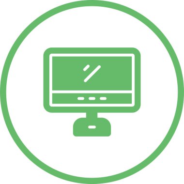 bilgisayar izleyici vektör simgesi modern basit illüstrasyon