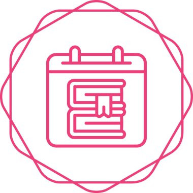 Takvim vektör simgesi modern basit illüstrasyon