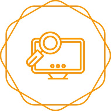 Dizüstü bilgisayar simgesi vektör çizimi