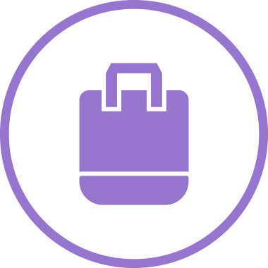 Çanta. Web simgesi basit illüstrasyon