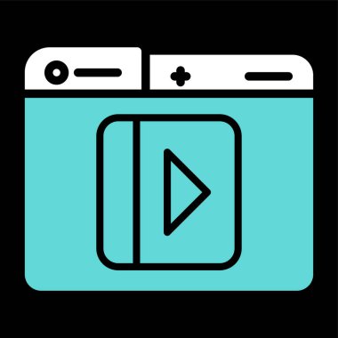 TV vektör simgesi. düz resimleme