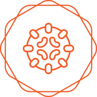 Modern b 'nin vektör illüstrasyonu virüs simgesinden yoksun