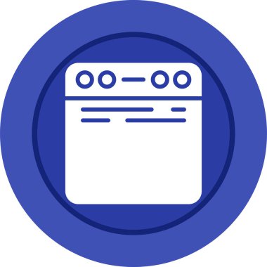 çamaşır makinesi simgesi, vektör illüstrasyon tasarımı