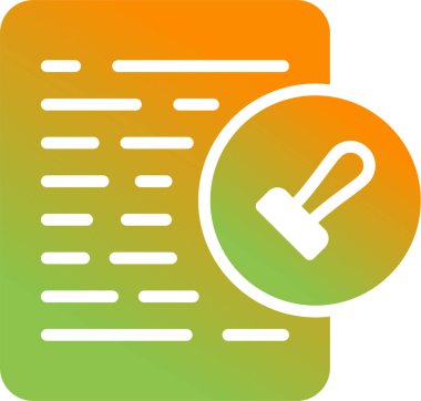 Belge İzinleri Web simgesi vektör illüstrasyonu 