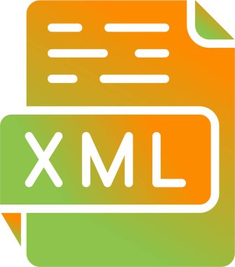 XML dosya biçimi vektör illüstrasyonu