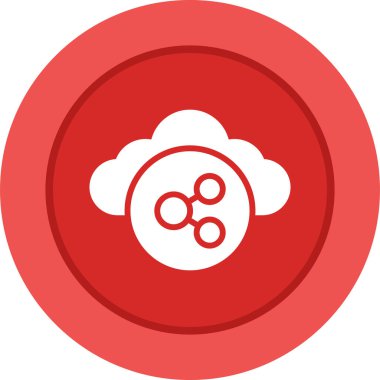 Ağ bulutu simgesi soyut arkaplan grubunda izole edildi