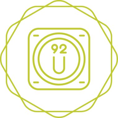 Kimyasal Element Web simgesi vektör çizimi