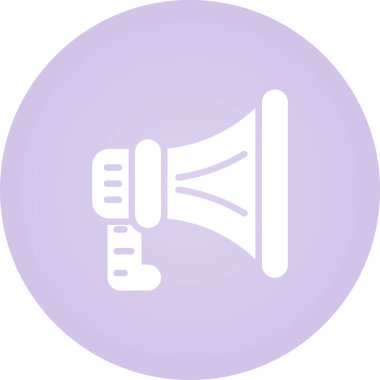 Megafon. Web simgesi basit illüstrasyon