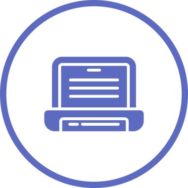 Dizüstü bilgisayar simgesinin vektör çizimi