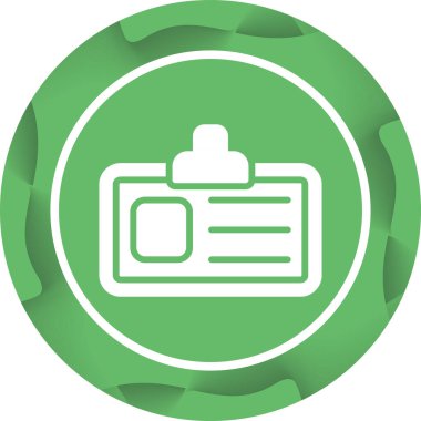 İş kartı vektör ince çizgi simgesi