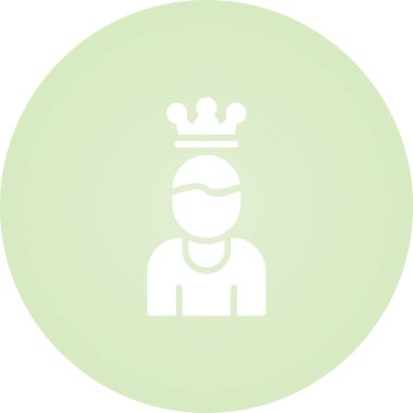 Kralın kraliçesi, kraliçe ikonu. vektör illüstrasyonu