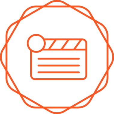 Sinema kamerası ikonu vektör illüstrasyon tasarımı