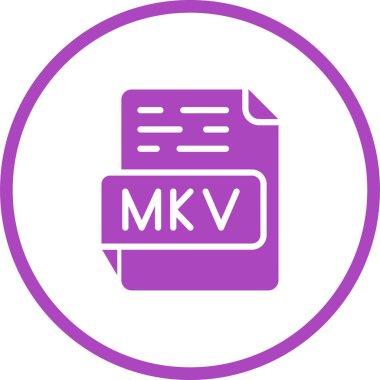 mkv dosya biçimi vektör illüstrasyonu