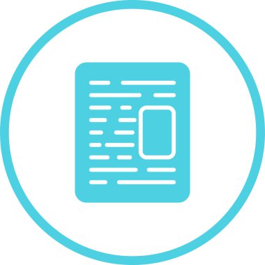 Belge modern simgesinin vektör illüstrasyonu