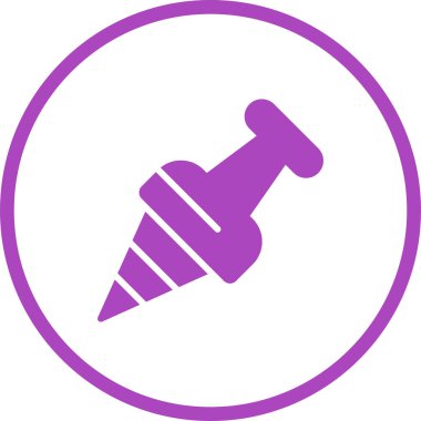 Pushpin web simgesi vektör illüstrasyonu