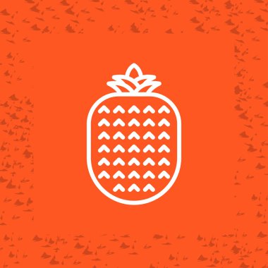 ananas simgesi web basit illüstrasyon