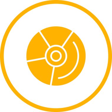 Dairesel testere simgesi ana hat biçiminde