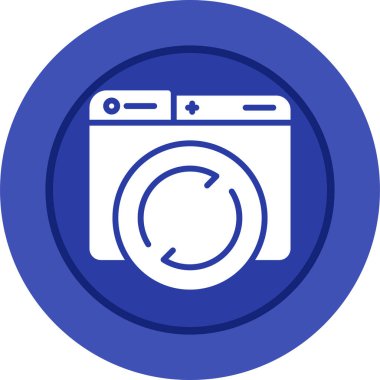 Çamaşır. Web simgesi basit illüstrasyon