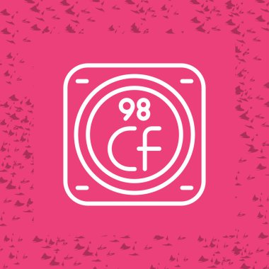 Kimyasal Element Web simgesi vektör çizimi