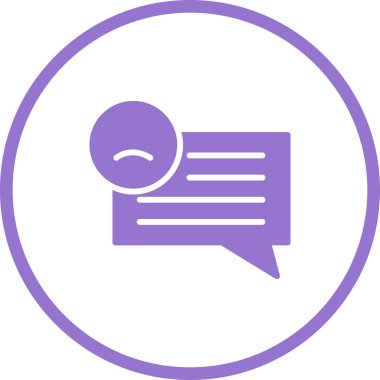 Sohbet ileti simgesi, vektör illüstrasyonu