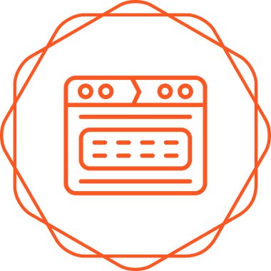 Mikrodalga fırın simgesinin vektör çizimi