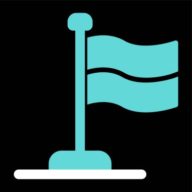 Bayrak simgesini illüstrasyon izole vektör işareti simgesi