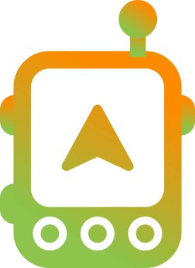 Bir robot simgesinin vektör illüstrasyonu