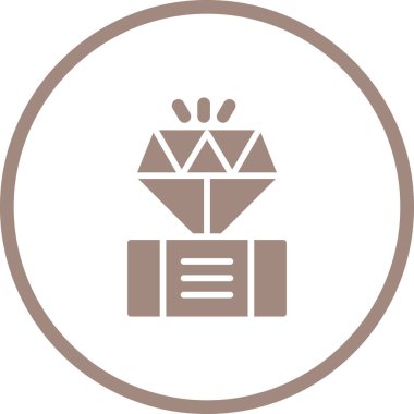 Hediye. Web simgesi basit illüstrasyon