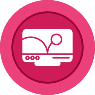 Bilgisayar. Web simgesi basit illüstrasyon